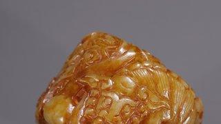 菩提|和田玉籽料狮子纹扳指