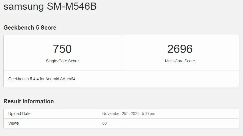 不是骁龙处理器？Galaxy M54 5G或将搭载三星猎户座SOC
