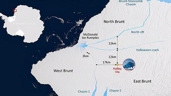 南极裂开大口子，1300平方公里冰山坠入大海，危机还在后面？