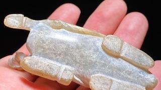 和田玉籽料|汉 和田玉籽料 灰皮 玉马 天马 摆件