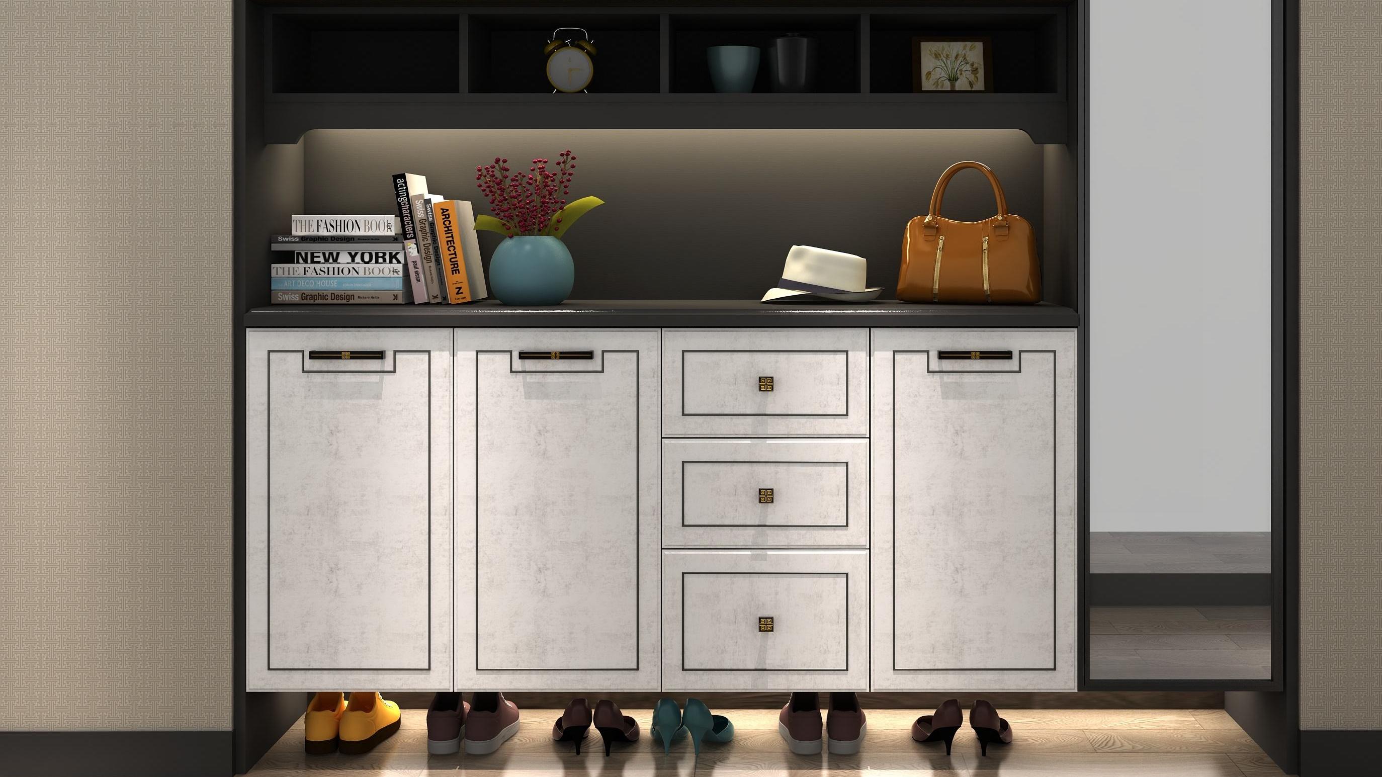 门两边都是墙，并且都不能拆，该怎样做鞋柜？