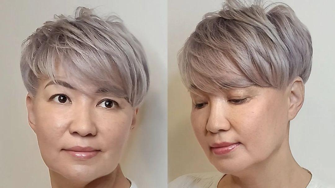 马尾辫 烫发伤发，染发伤头皮，老年人不烫不染又好看的发型有哪些？