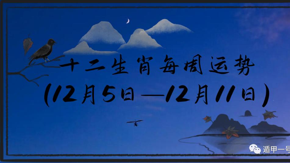 十二生肖每周运势（12月5日—12月11日)