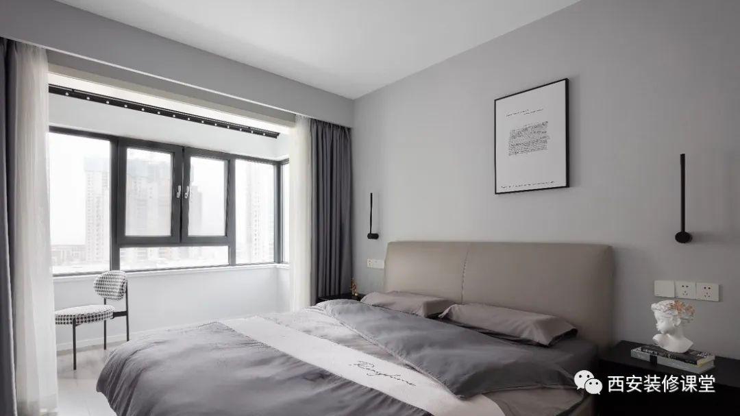 90㎡两室黑白灰，新人现代婚房