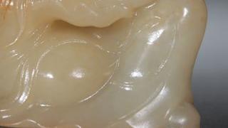 |清代-和田玉“罗汉驯兽”摆件