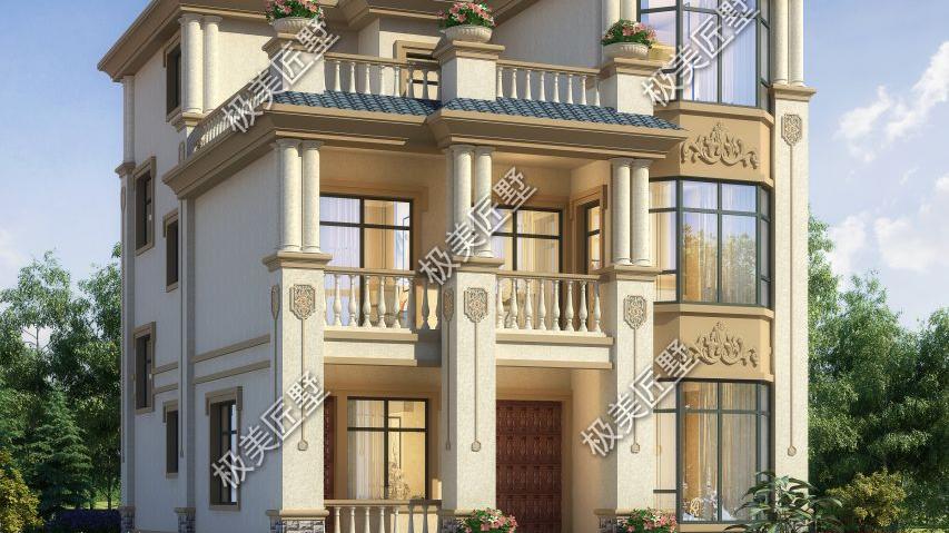 藏不住了！这款开间9米的欧式别墅，颜值实力全都有