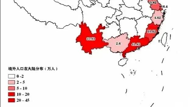 广东省|我国居住境外人口最多的10大省份