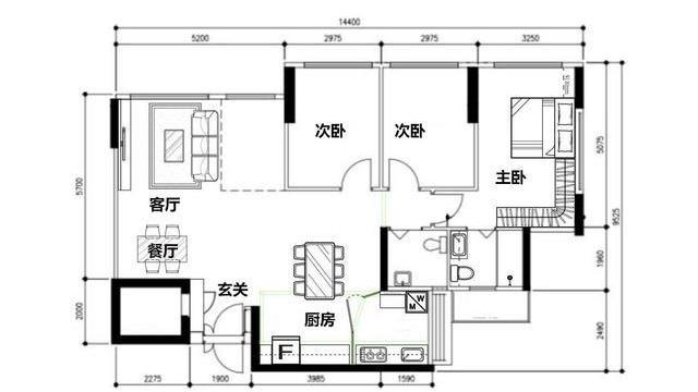 113厨房一半封闭一半开放，中西厨俱全，体验过才知道有多爽！
