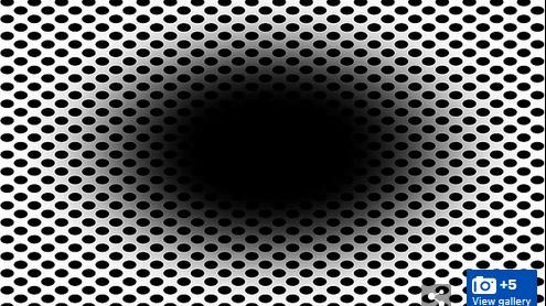 黑洞卡片会让你的大脑认为一个静态黑洞正在膨胀，这或是视觉错觉