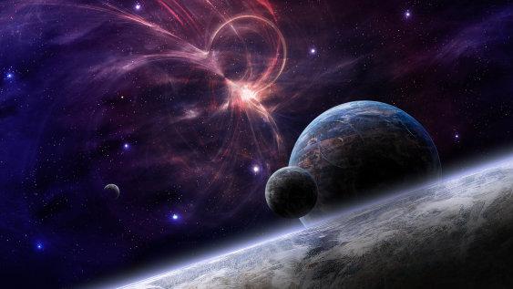 太阳系八大行星，如果把它排成三角形，就像下面这样