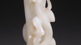 张之洞|和田玉籽料苍龙教子带钩