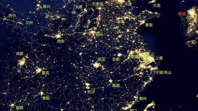 从城市灯光卫星图看中国城镇化现状和趋势