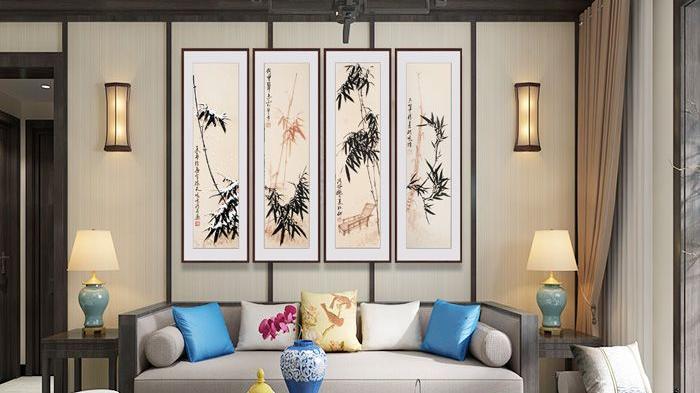 这4款浓浓的客厅中式装饰画，让家美的有韵味