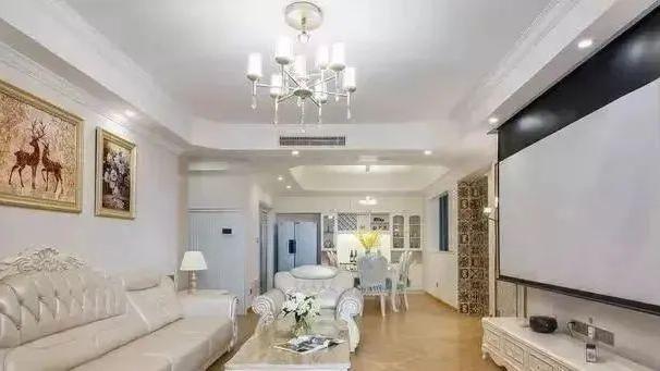 160平四室新房，硬装花了36万，家具进场漂亮极了，尤其客厅！