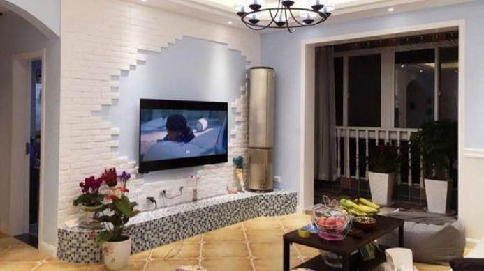 我和老婆自己装修的新房，朋友都说电视墙最抢眼！忍不住晒晒！