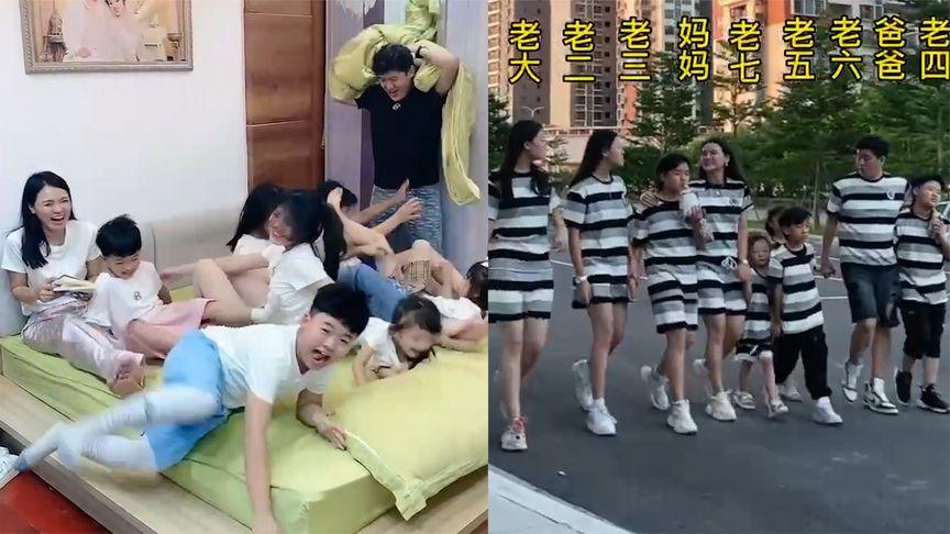 35岁妈妈连生七娃，叫孩子吃饭要用喇叭，看到他们家房子网友懂了
