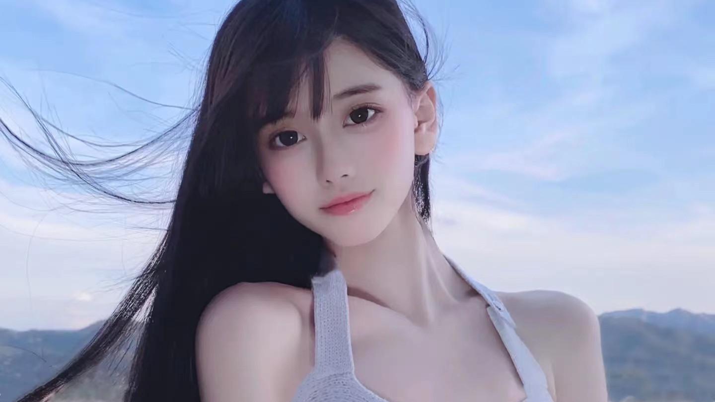 长裙 听说合适的发型更加有气质，这样的女生看起来是不是青春无敌