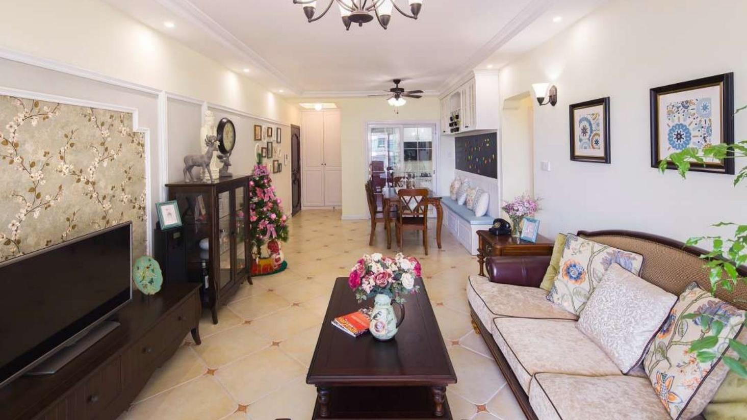 80后夫妻的120㎡大三居，热烈美式风，让人惊艳!