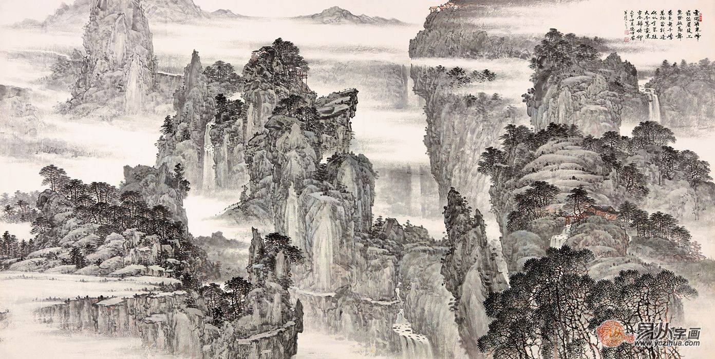 客厅装饰画 国画山水帮你打造品位家装格调