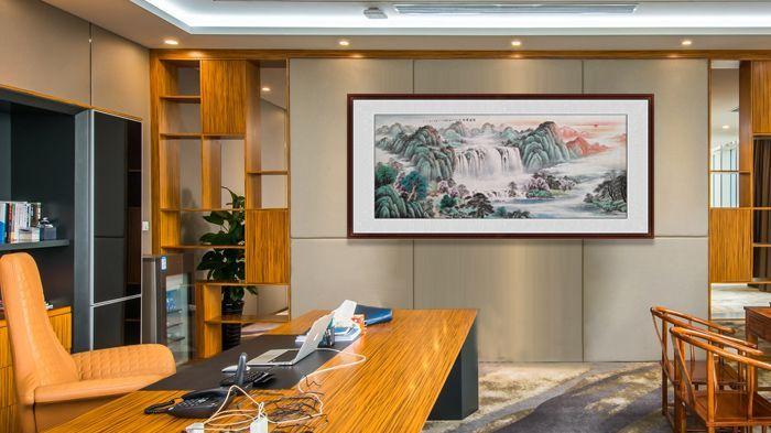 山水画|办公室壁画 清雅脱俗的山水画 李国胜老师作品欣赏