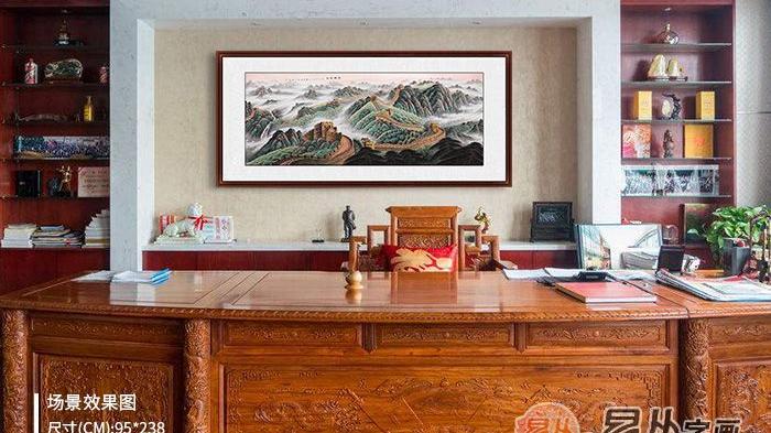 办公室|办公室装饰 活力十足山水国画 让你拥有清新优雅的办公室