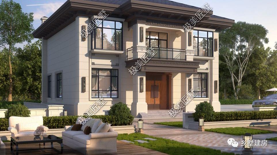 二层坡屋顶中式别墅，一样的别墅，不一样的体验