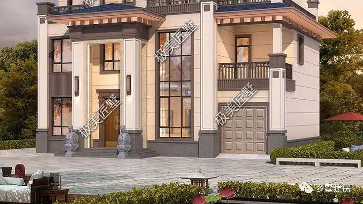 开间15米建三层新中式，大气内敛，家宅就该是这样的