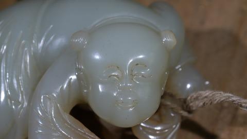 |舊藏和田玉“童子献寿”