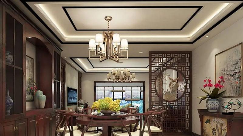 红木餐厅装修｜四方食事，不过一碗人间烟火