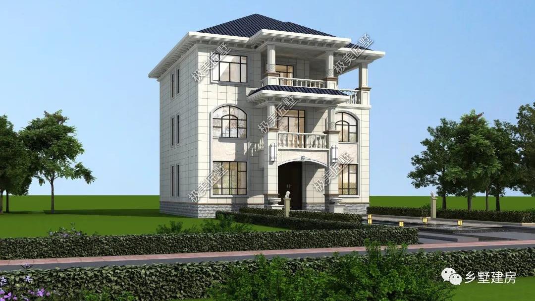 三层简欧风格别墅，九室六卫，会存建房的首选！