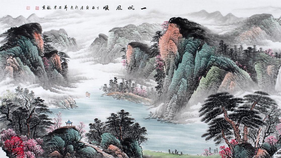 山水画|办公室装饰画 石荣禄老师优雅山水画 尽显非凡韵味