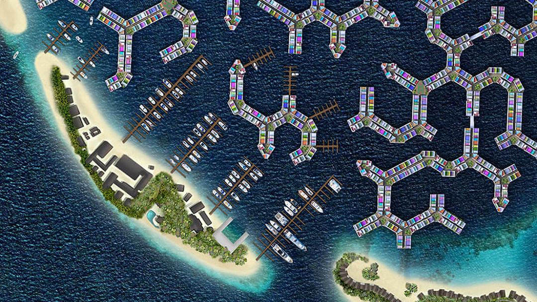 |受海平面上升威胁，马尔代夫兴建“海上漂浮城”，可容纳2万人