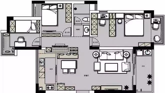 106㎡北欧调四口之家，连过道都不能放过