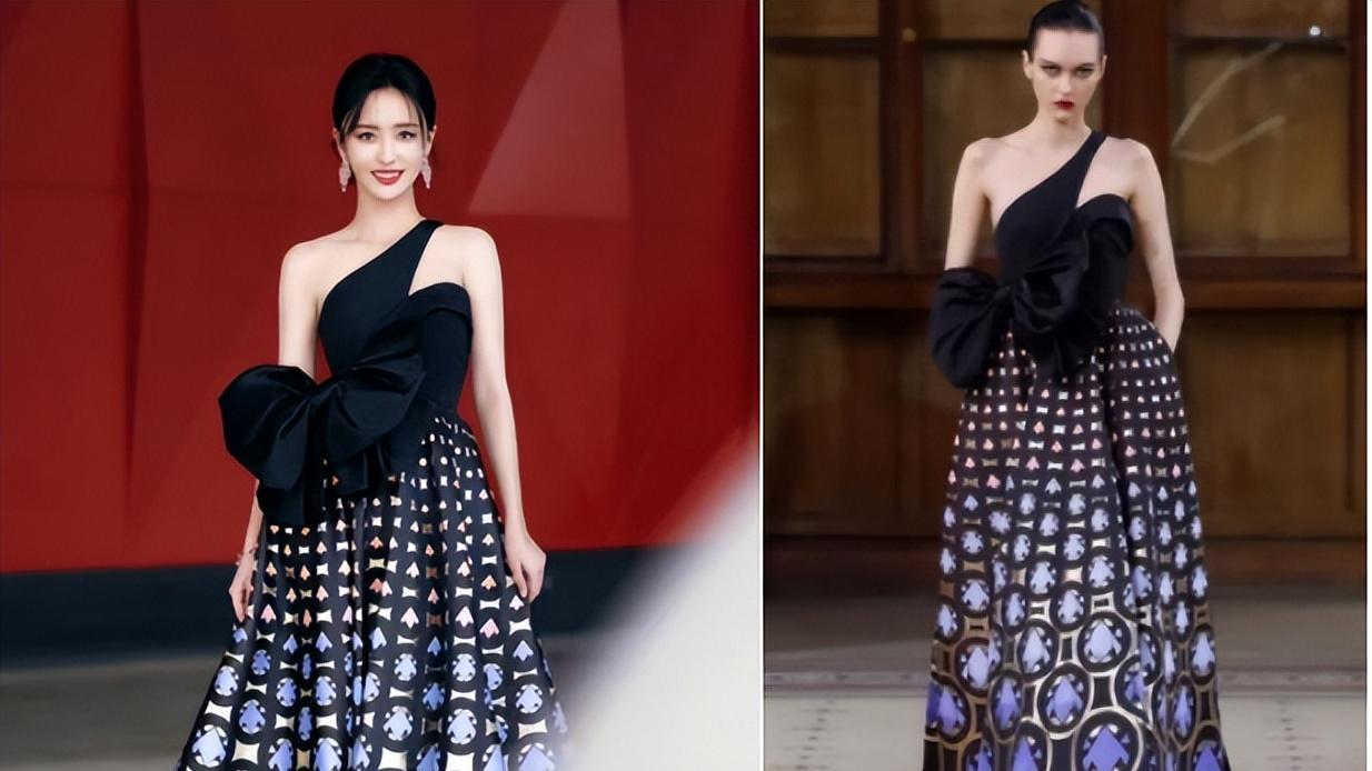 佟丽娅|佟丽娅戴72万手镯亮相活动！穿露肩裙身姿妙曼，一对耳环超38万