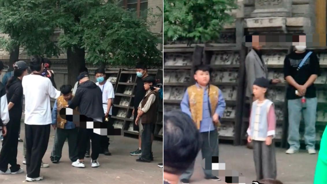 郭德纲|郭德纲7岁儿子当童星！扎长辫被爸爸亲自指导，妈妈拎6万包现身