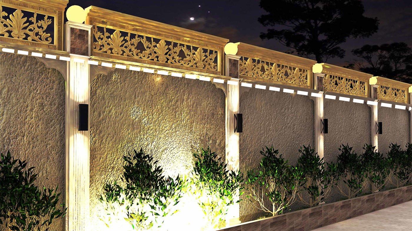 业主就是故意的，院子砌围墙，上面留一半镂空设计，好处只多不少