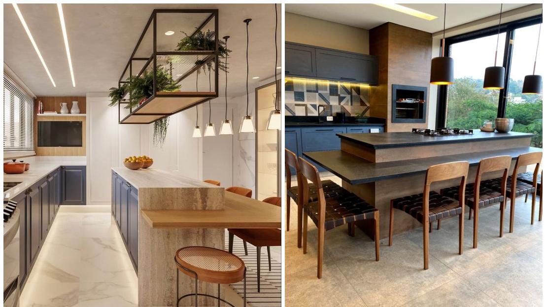 年轻人装修够大胆，餐桌都能省，岛台吧台二合一，能收纳又能吃饭