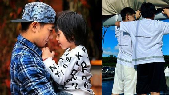 林志颖|林志颖晒牵儿子看海照，12年对比感慨时光如梭