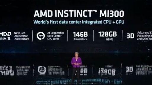 小米科技|AMD预告MI300加速显卡：1460亿晶体管怪兽 集成24核Zen4 CPU