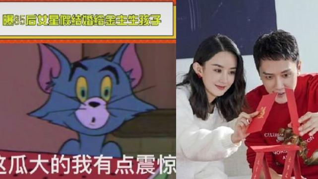 赵丽颖|劲爆料！曝85花假结婚给金主生儿子，男星为利益甘愿演戏当接盘侠