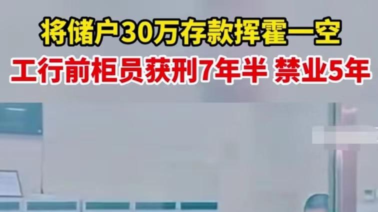 吉林白山，一女子30万元被银行柜员转走花完，涉事柜员获刑7年半