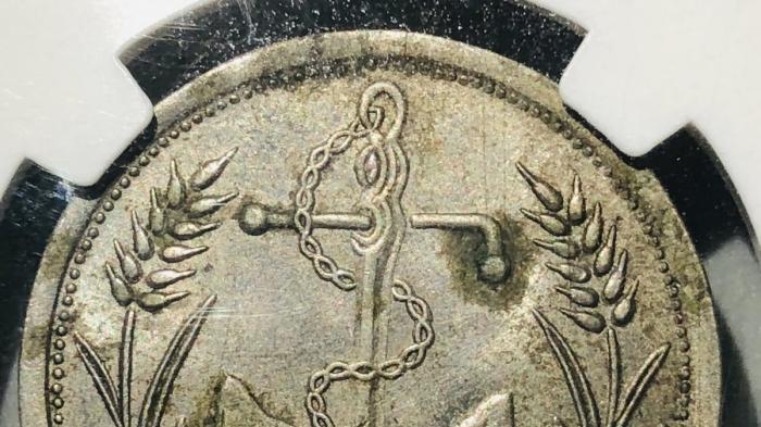 和田玉籽料|一枚奇怪的袁大头，锚币