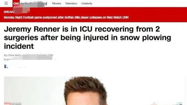 鹰眼|“鹰眼”扮演者被铲雪车碾压进ICU，刚宣布要主演《泽连斯基》