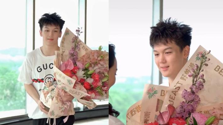 |王艳16岁儿子罕露面！穿4400元T恤身高180，长相帅气脖子比头粗