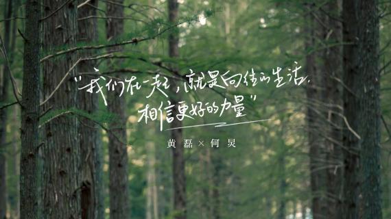 何炅|何炅晒与黄磊向往的生活海报配文：慢慢走，回家～