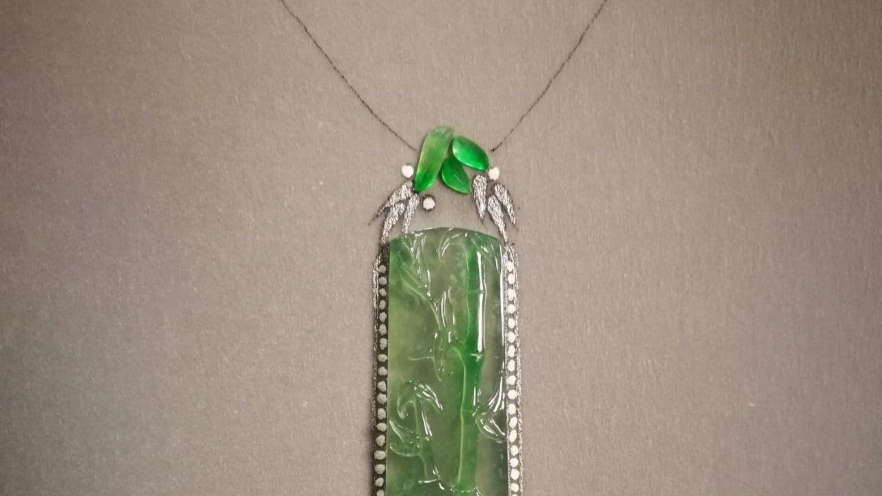 《竹》— 翡翠竹牌，轻吟细雨间