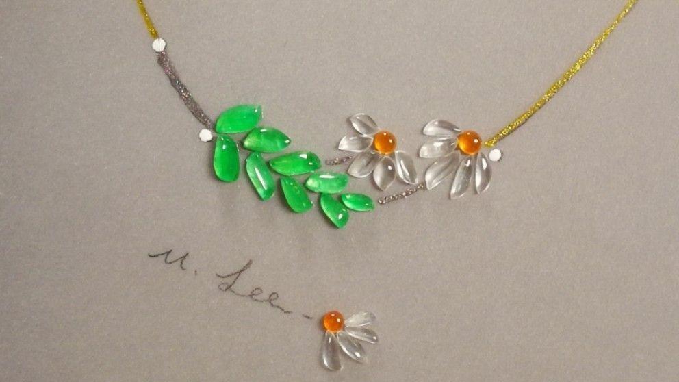 【雏菊&含羞草】— 翡翠锁骨链