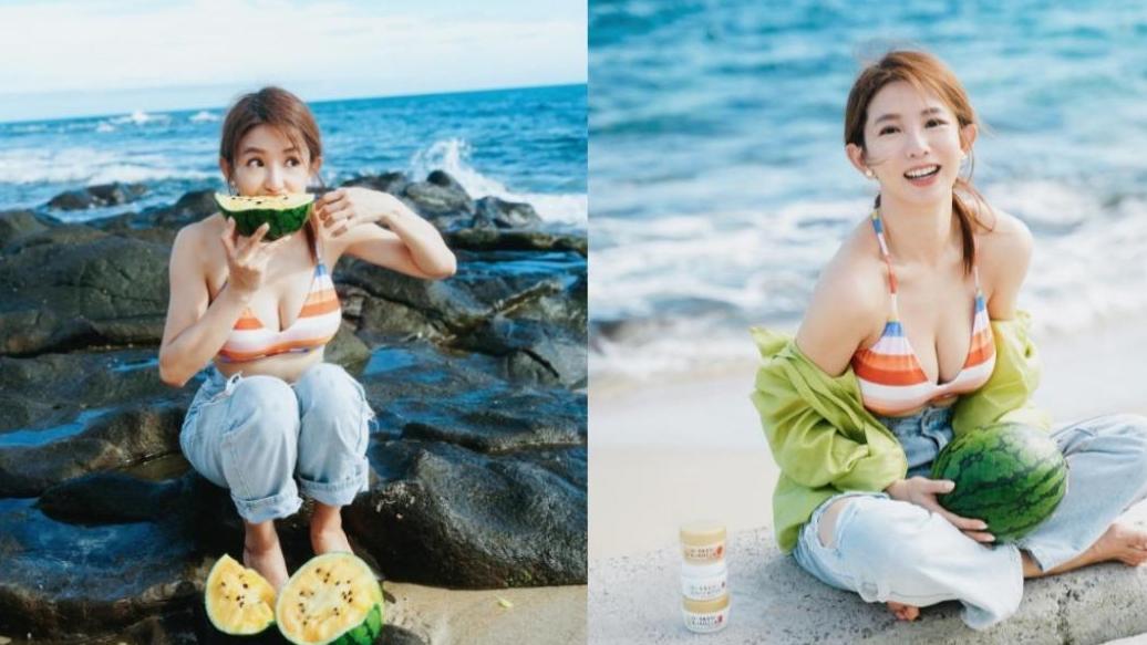 瑶瑶海边大解放！超凶身材全曝光 网友暴动：这是可以看的吗