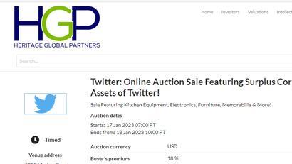 Java|推特正在拍卖多余的公司物品，推特鸟雕塑已拍到近2万美元