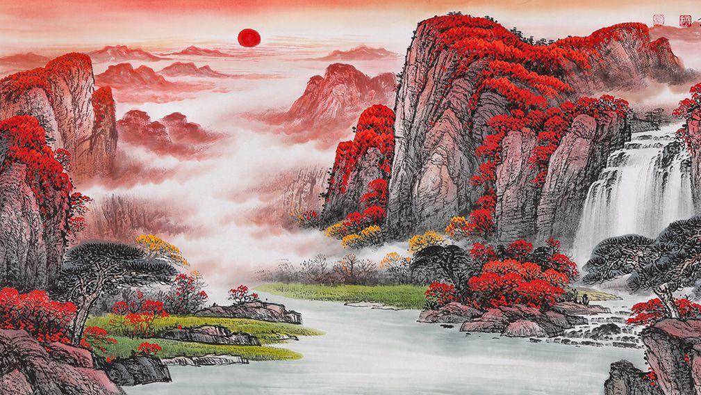 米哈游|张利山水作品 挂在办公室尽显身份